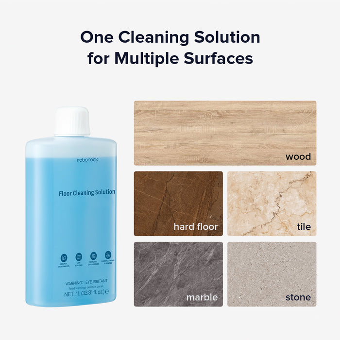 solução de limpeza para pisos roborock compatível com aspiradores robô com função de limpeza úmida e seca 1l 338 fl oz.