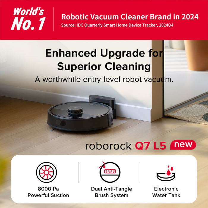 roborock q7 l5 robô aspirador e mop com potência de sucção de 8.000 pa
