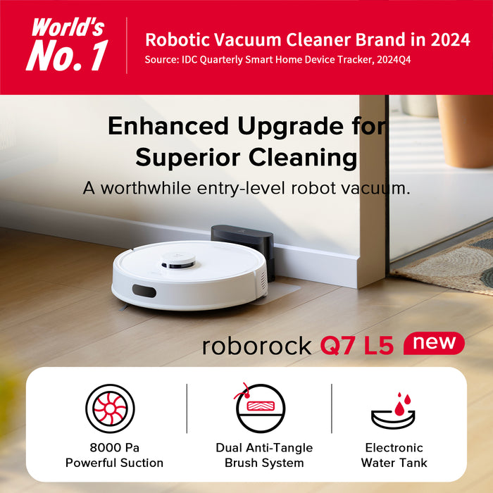 roborock q7 l5 robô aspirador e mop com potência de sucção de 8.000 pa