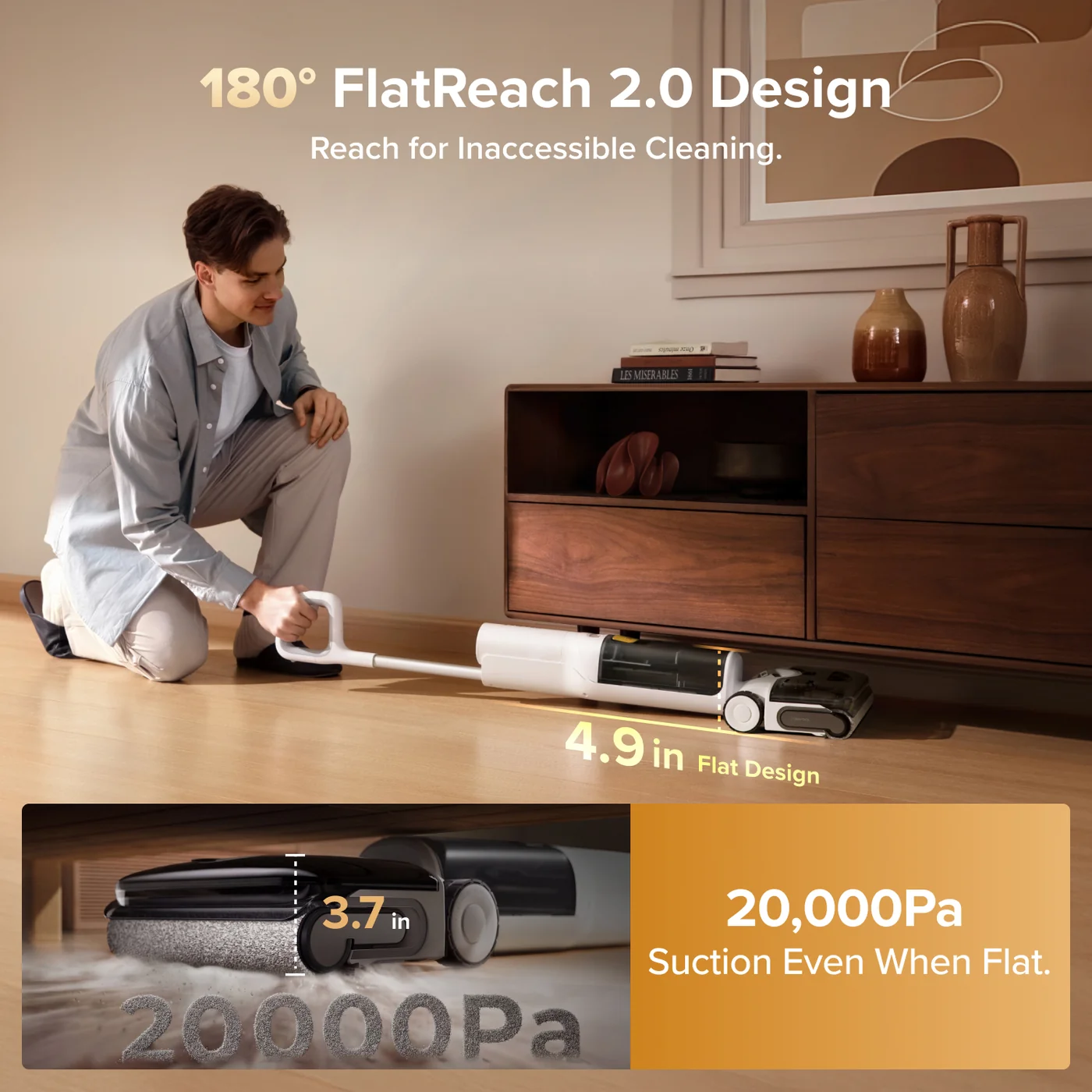 aspirador úmido e seco inteligente rockrobo f25 gt gen 2 com limpeza sem emaranhados