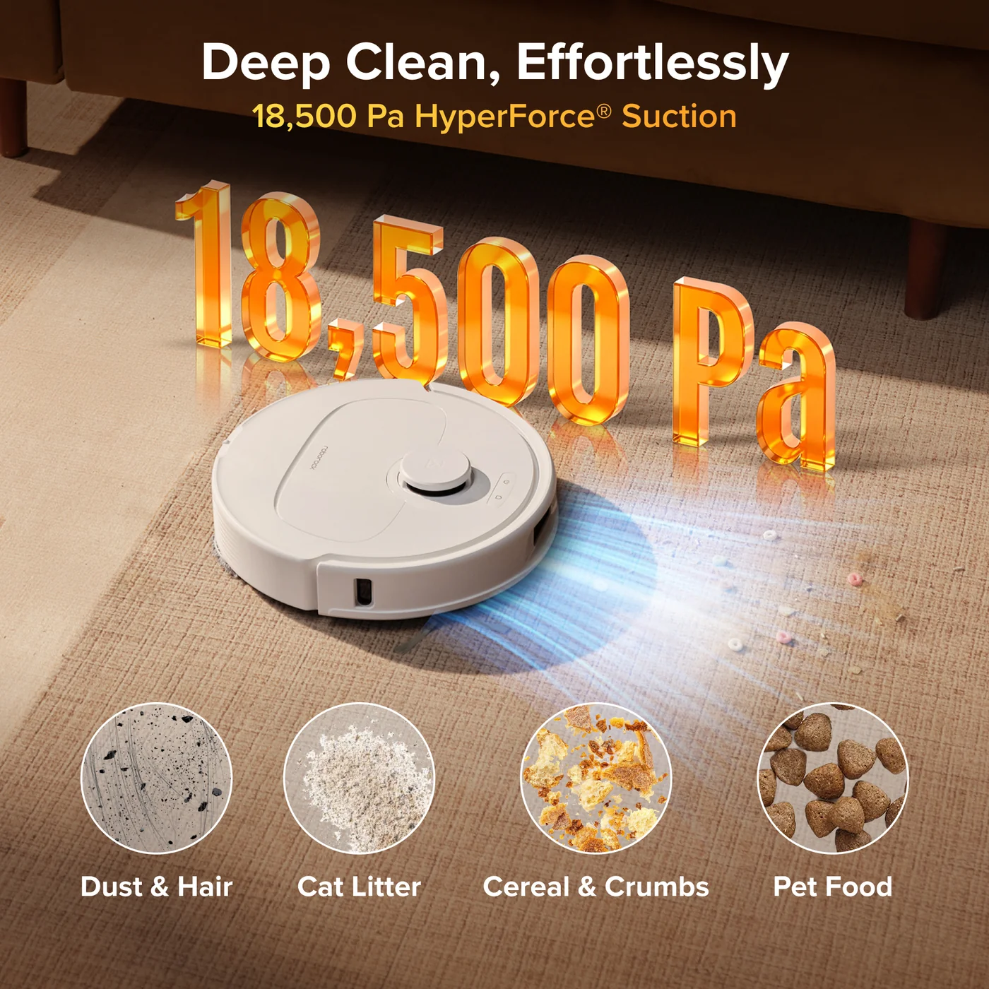 roborock qrevo s pro robot aspirador e esfregão - 18.500 pa de sucção e multif
