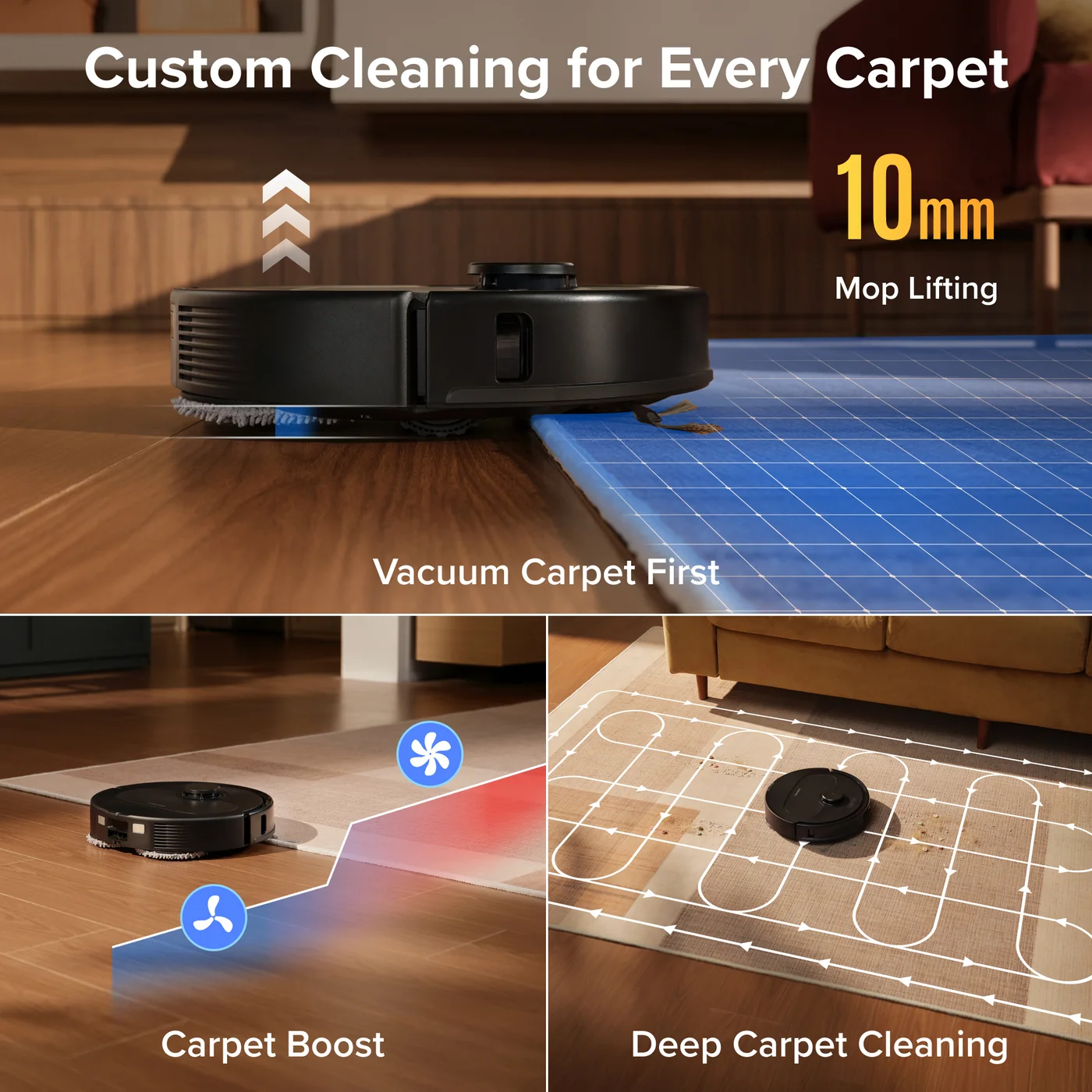 roborock qrevo s pro robot aspirador e esfregão - 18.500 pa de sucção e multif
