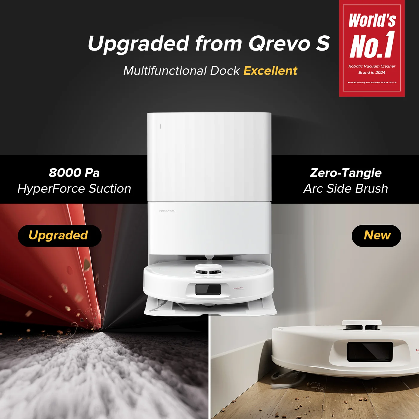 roborock qv 35a robot vacuum com dock multifuncional atualizado de